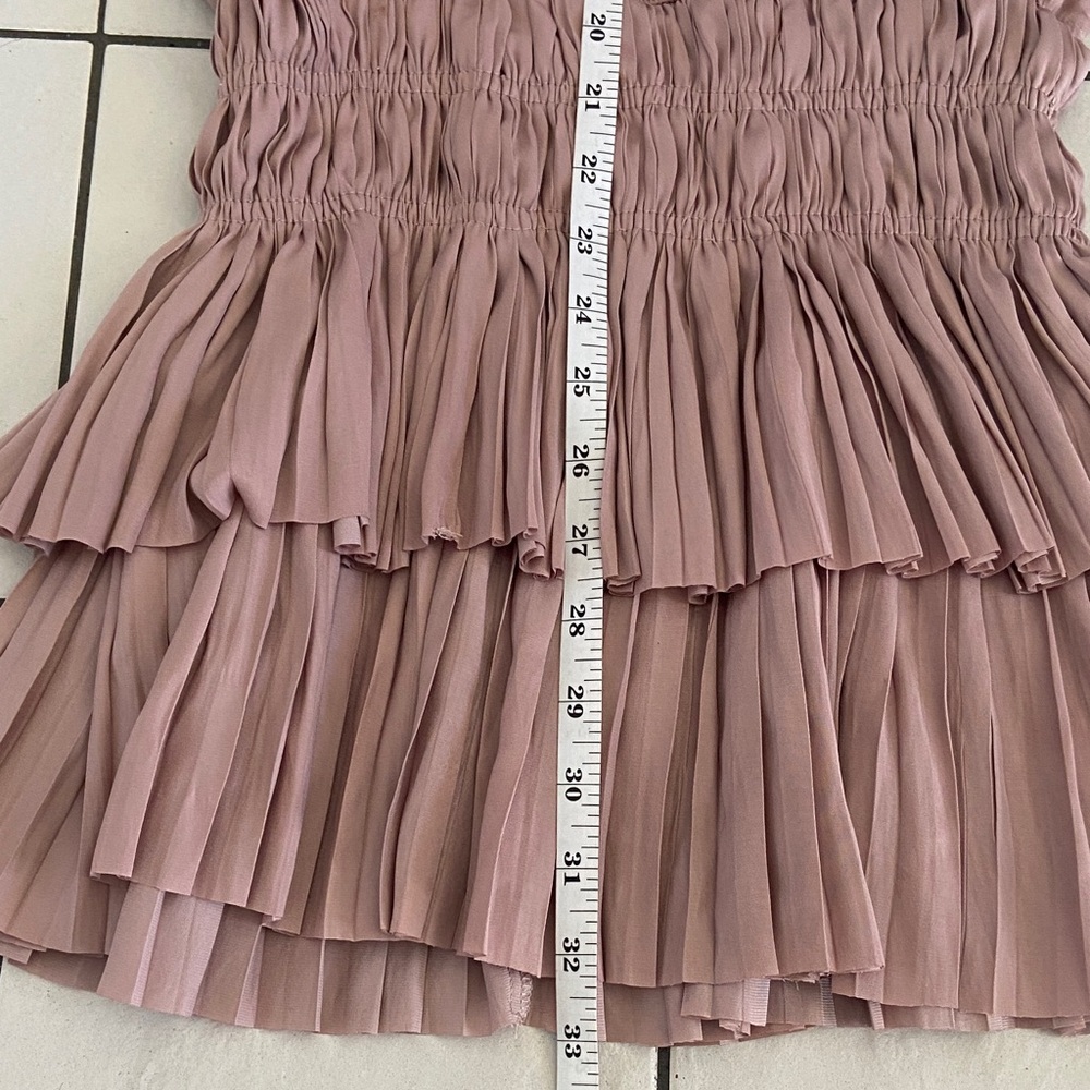 Anthropology Current Air Blush Pleated Mini Dress XS - Picture 8 of 14
